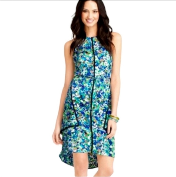 Ann Taylor Dresses & Skirts - Ann Taylor High to Low A Line Dress Watercolor Casual Office Preppy Designer